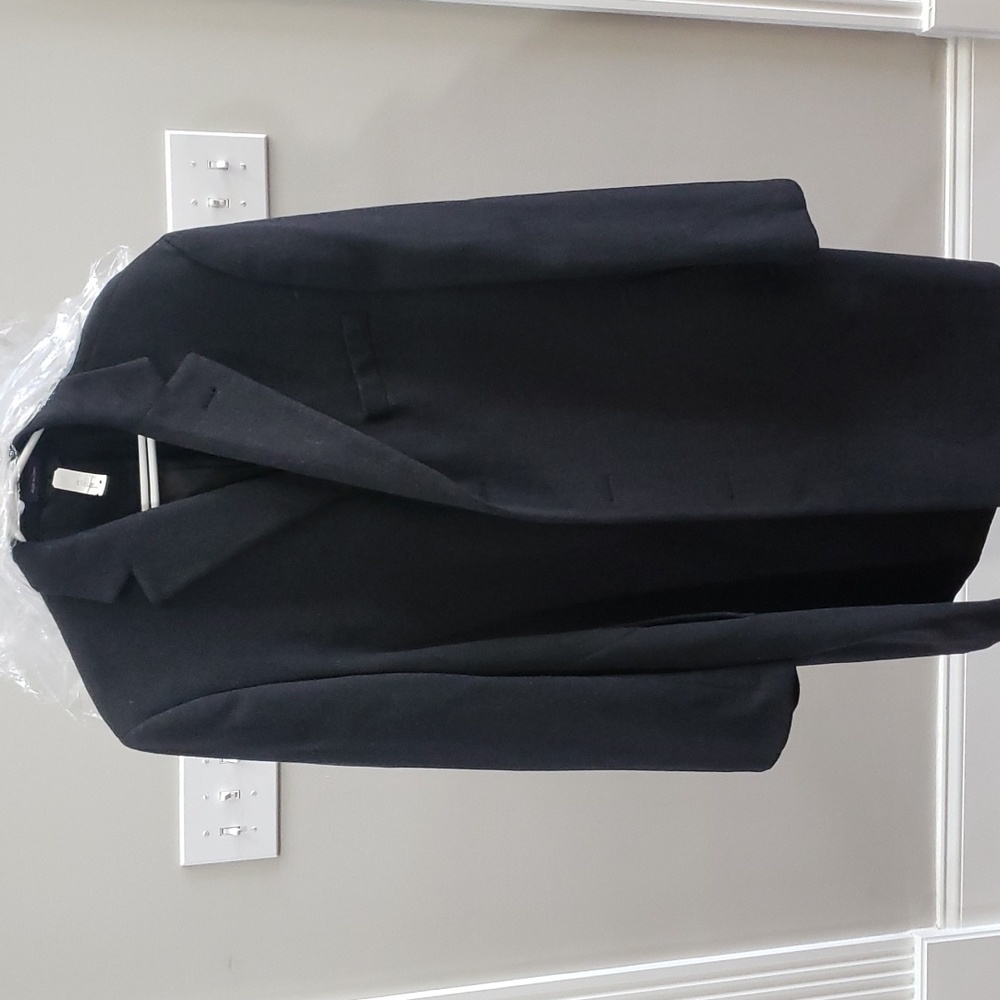 Stafford long gray wool coat